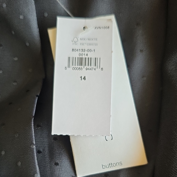 Banana Republic Black Blazer- Size 14 - Picture 4 of 8
